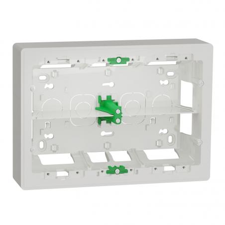 Unica boîte de concentration saillie 2 rang de 8 mod Blanc anti à compl SCHNEIDER NU821820