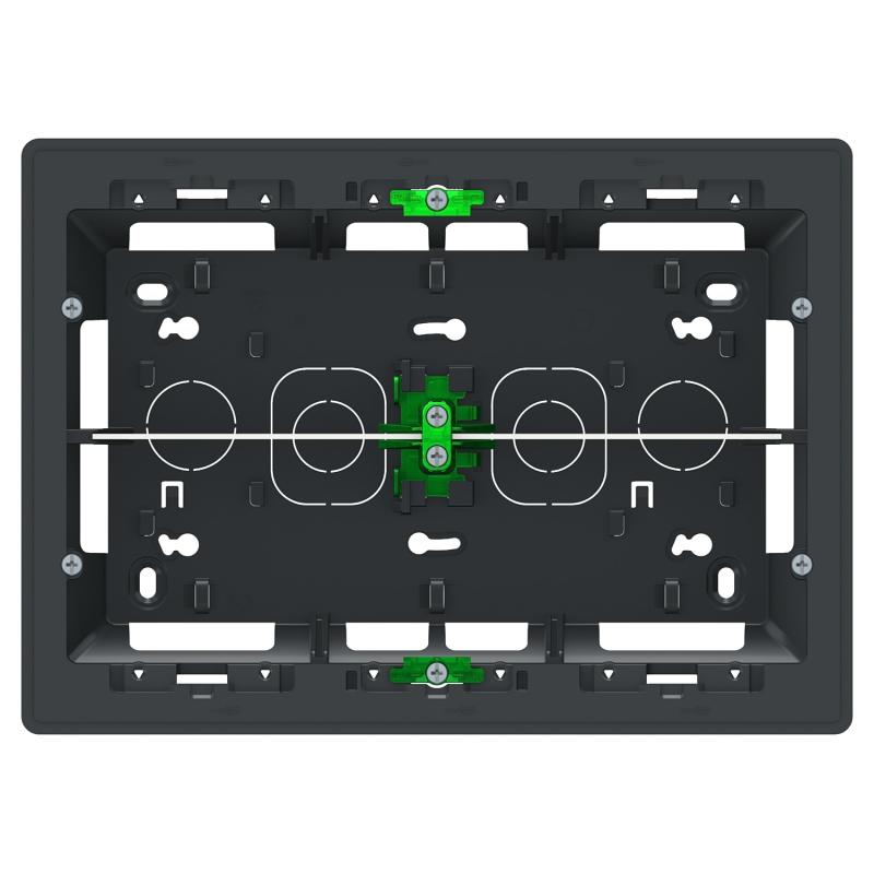 Unica boîte de concentration saillie 2 rang de 8 mod Anthracite à compl SCHNEIDER NU821854