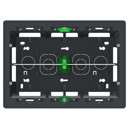 Unica boîte de concentration saillie 2 rang de 8 mod Anthracite à compl SCHNEIDER NU821854
