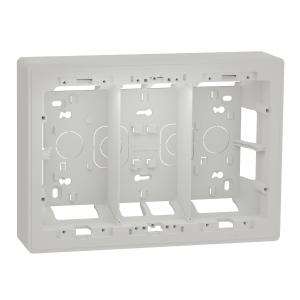 Unica boîte de concentration saillie 3 colones de 4 modules Blanc SCHNEIDER NU823418 2