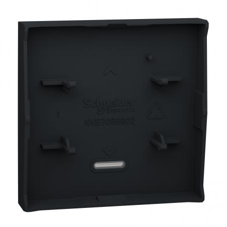 Unica enjoliveur interrupteur ou bouton-poussoir lumineux 2 mod Anthracite SCHNEIDER NU920054N