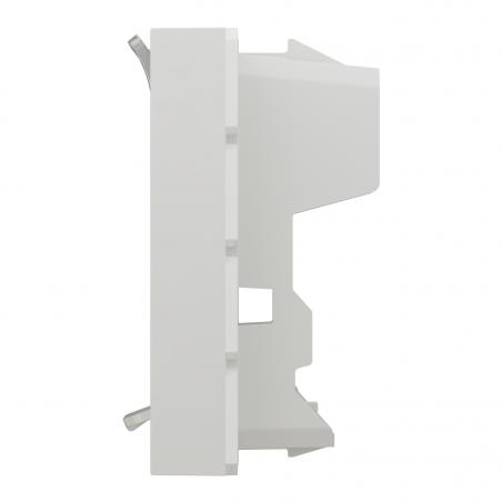 Unica prise pour 1 RJ45 S-One spéciale goulotte 2 mod Blanc méca seul SCHNEIDER NU941118T