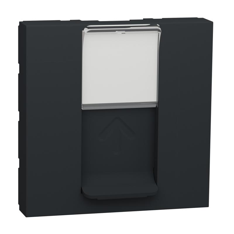 Unica prise pour 1 RJ45 S-One 2 mod Anthracite méca seul SCHNEIDER NU941154