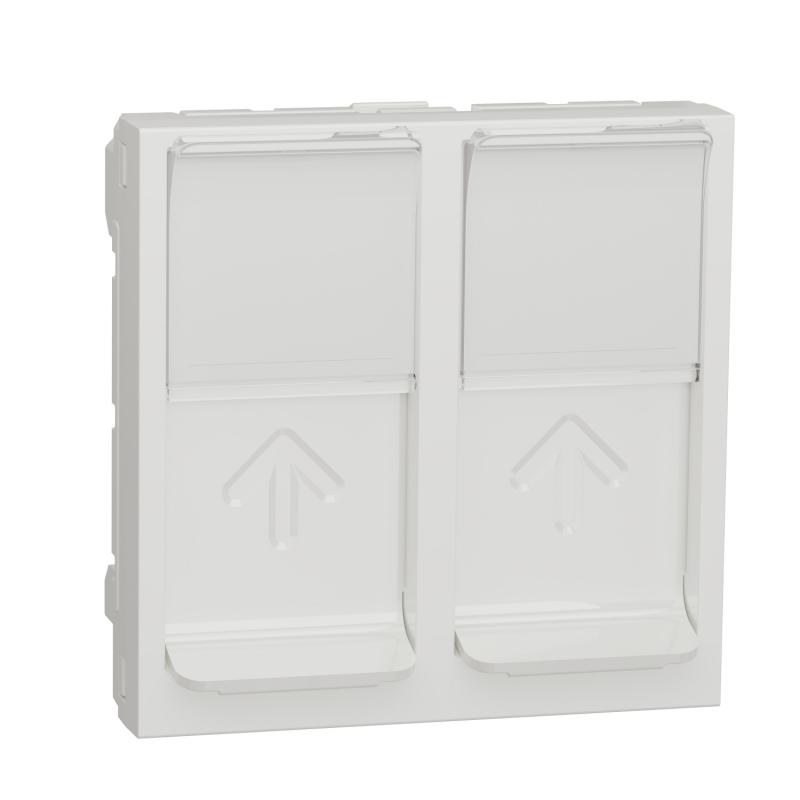 Unica prise pour 2 RJ45 S-One 2 mod Blanc méca seul SCHNEIDER NU942018