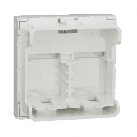 Unica prise pour 2 RJ45 S-One 2 mod Blanc méca seul SCHNEIDER NU942018