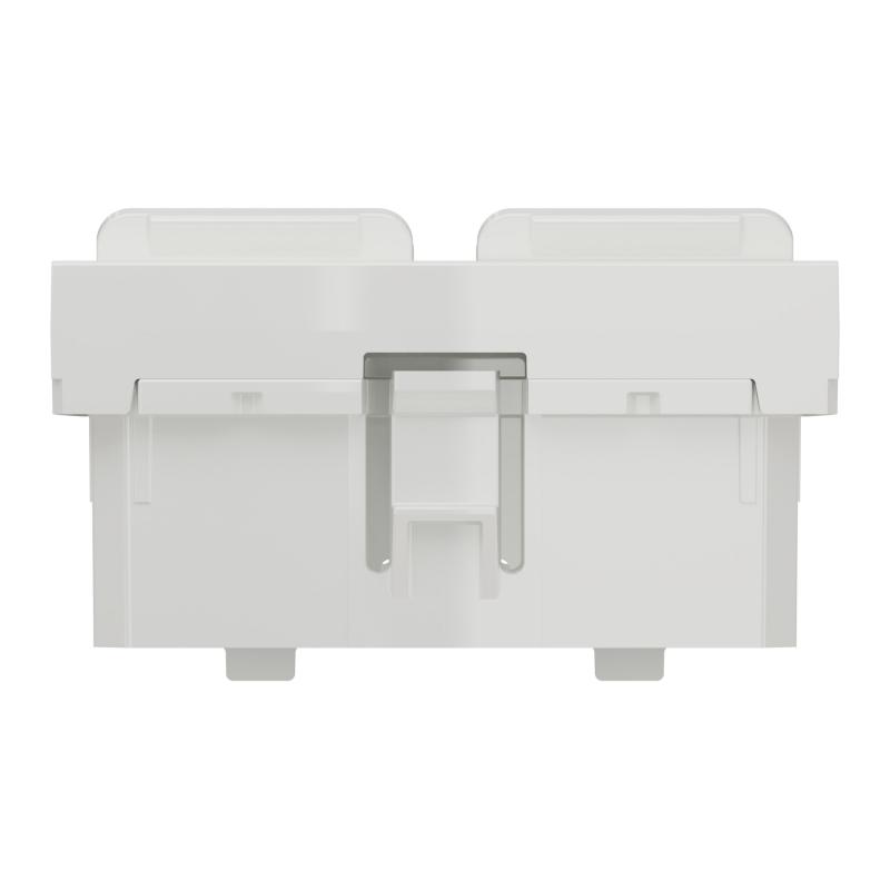 Unica prise pour 2 RJ45 S-One 2 mod Blanc méca seul SCHNEIDER NU942018