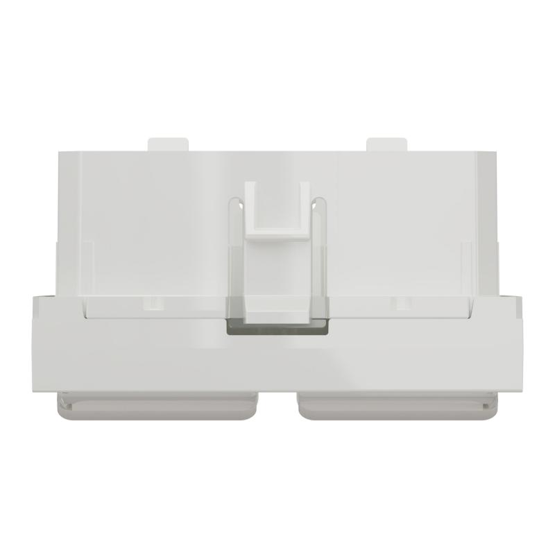 Unica prise pour 2 RJ45 S-One 2 mod Blanc méca seul SCHNEIDER NU942018