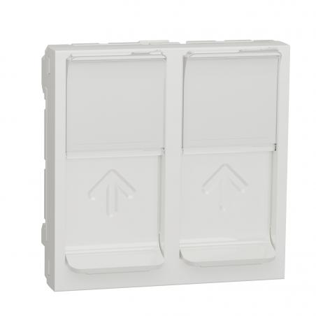 Unica prise pour 2 RJ45 S-One 2 mod Blanc antimicrobien méca seul SCHNEIDER NU942020