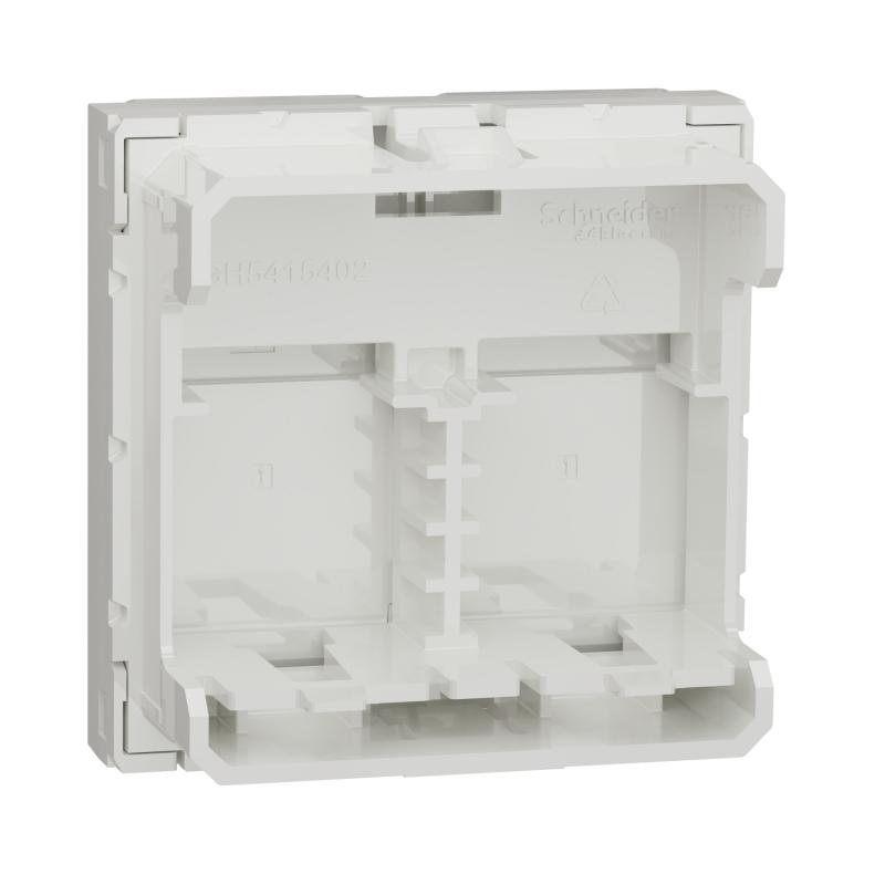 Unica prise pour 2 RJ45 S-One 2 mod Blanc antimicrobien méca seul SCHNEIDER NU942020