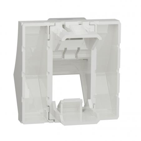 Unica prise pour 1 RJ45 Keystone/Systimax 2 mod incliné Blanc méca seul SCHNEIDER NU946418