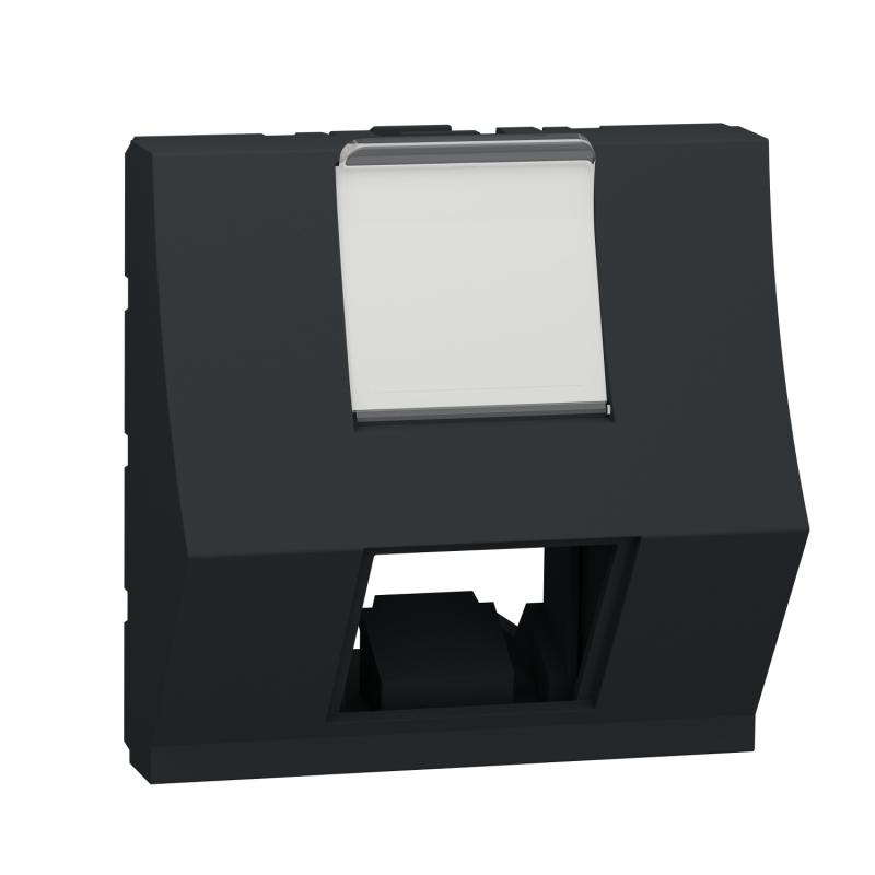 Unica prise pour 1 RJ45 Keystone/Systimax 2 mod incliné Anthra méca seul SCHNEIDER NU946454
