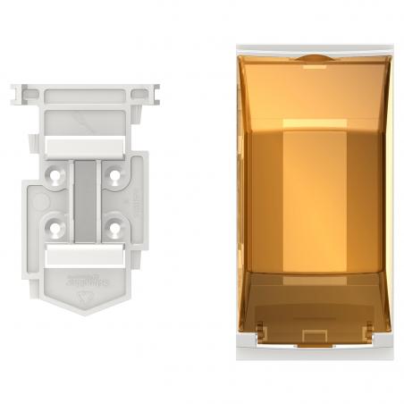 Unica accessoire rail DIN 1 ou 2 mod de 18mm pour poteau OptiLine SCHNEIDER NU9800