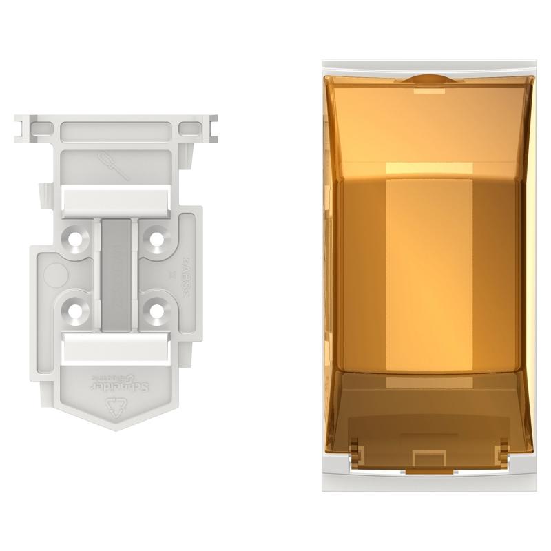 Unica accessoire rail DIN 1 ou 2 mod de 18mm pour poteau OptiLine SCHNEIDER NU9800