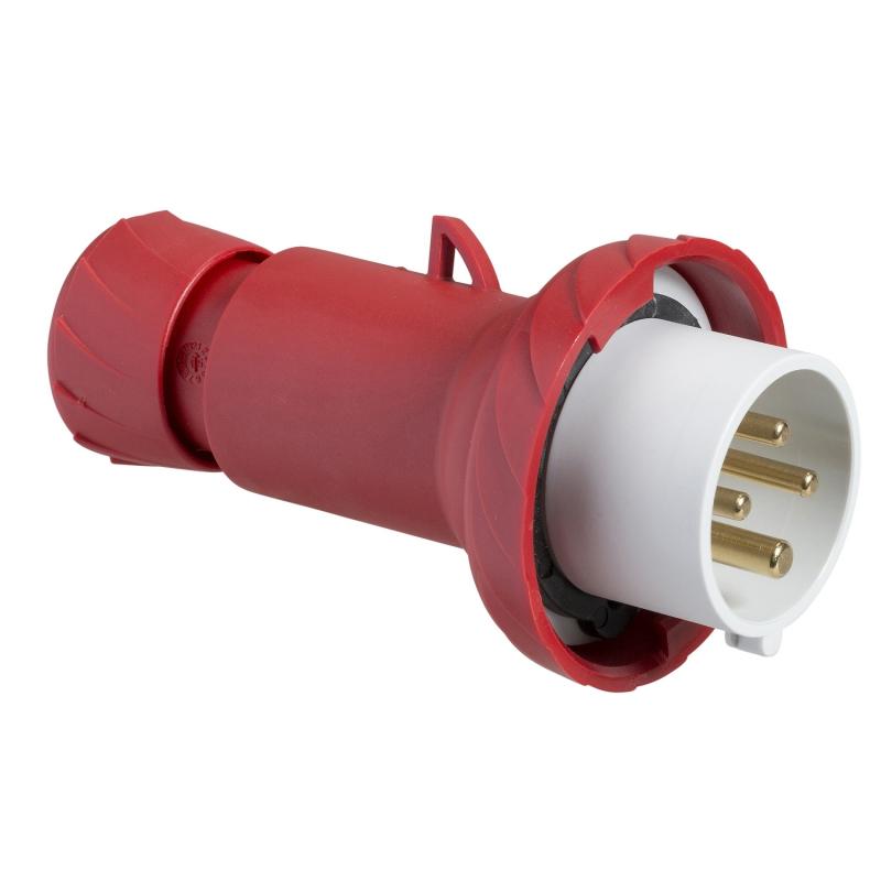 PratiKa fiche mobile industrielle droite 32 A 3P+T 380..415 V CA IP67 SCHNEIDER PKE32M734
