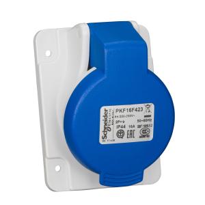 PratiKa socle de prise inclinée -16A 2P+T 200-250 V CA- IP44 à vis SCHNEIDER PKF16F423 2