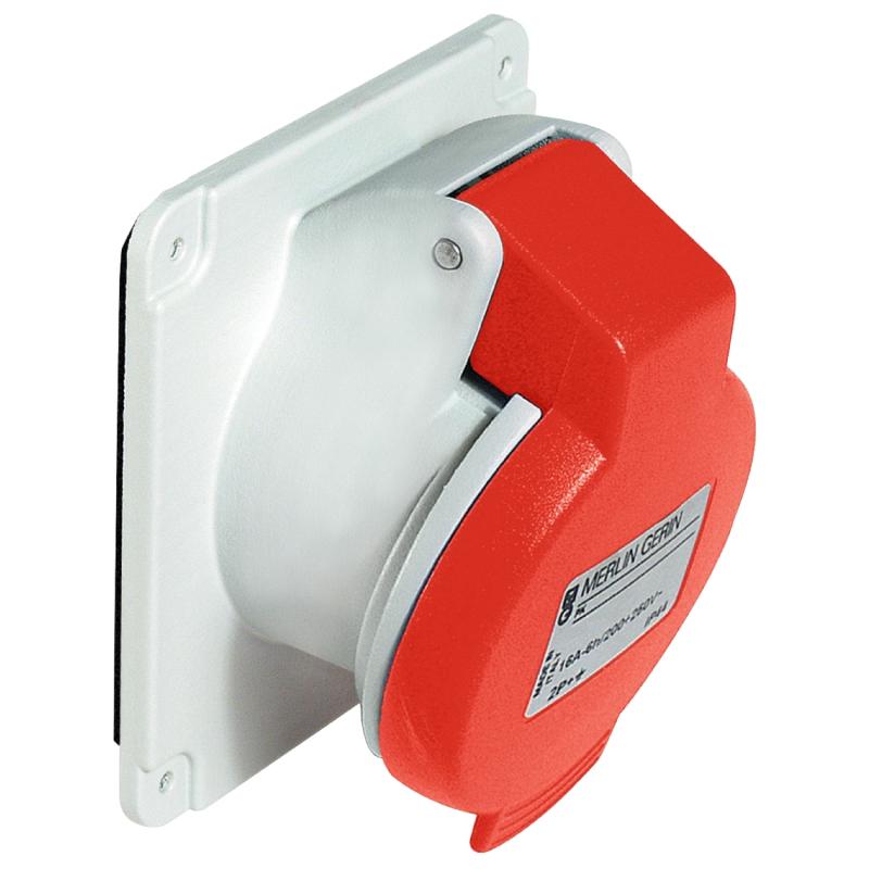 PratiKa socle de prise inclinée -16A 3P+T 380-415 V CA- IP44 à vis SCHNEIDER PKF16F434
