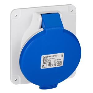 PratiKa socle prise industrielle 32A IP44 220 3P vis SCHNEIDER PKF32F423 2