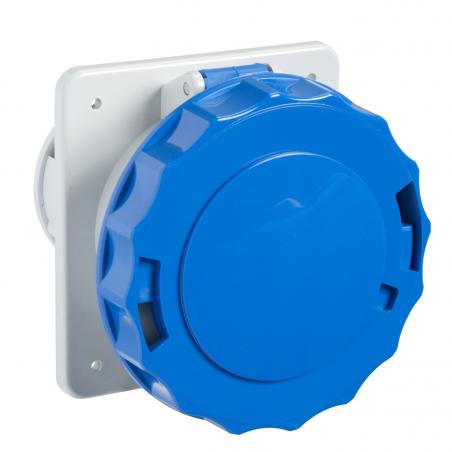 PratiKa socle prise industrielle droite 32A IP67 220 3P vis SCHNEIDER PKF32G723
