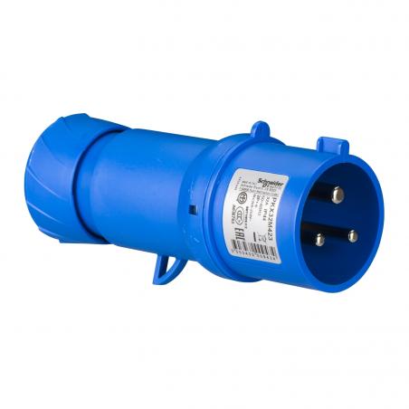 PratiKa fiche mobile industrielle droite 32 A 2P+T 200-250 V CA IP44 SCHNEIDER PKX32M423