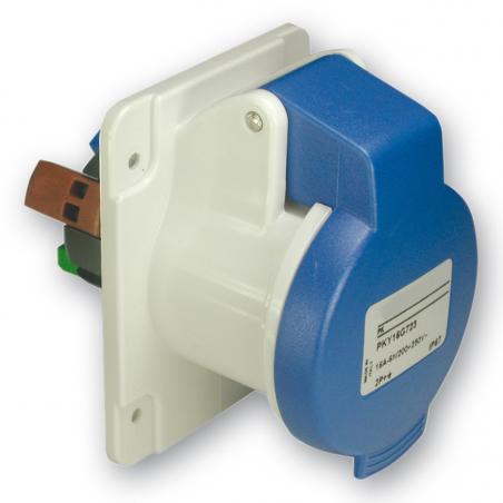 PratiKa socle de prise industrielle droite 16 A 2P+T 200-250V CA IP44 SCHNEIDER PKY16G423