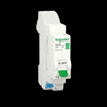 Resi9 XE disjoncteur modulaire 1P+N 2A courbe C embrochable SCHNEIDER R9EFC602