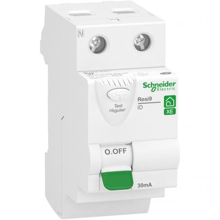 Resi9 XE interrupteur différentiel 2P 63A 30mA Type AC embrochable SCHNEIDER R9ERC263