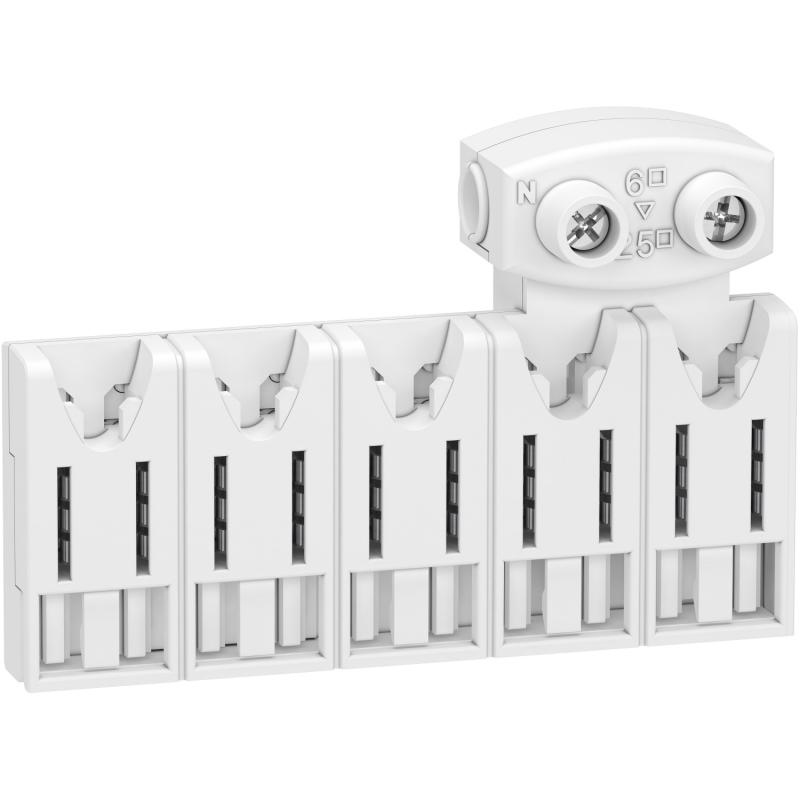 Resi9 XE répartiteur système embrochable 5 modules avec connecteur SCHNEIDER R9EXHC05