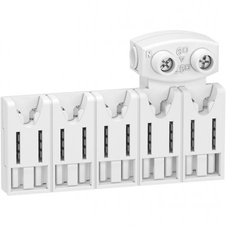 Resi9 XE répartiteur système embrochable 5 modules avec connecteur SCHNEIDER R9EXHC05