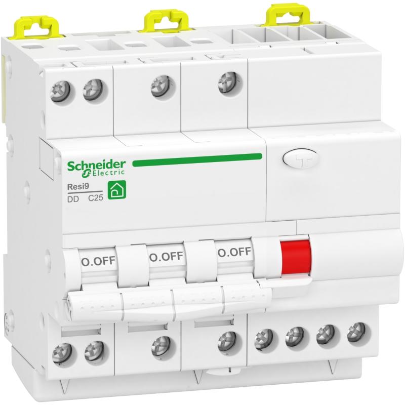 Resi9 XP disjoncteur différentiel 3P+N 10A 30mA courbe C type Asi SCHNEIDER R9PDCS10
