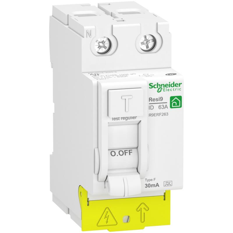 RESI9 XP interrupteur différentiel 2P 63A 30mA Type Fsi peignable SCHNEIDER R9PRF263