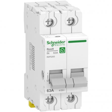 Resi9 XP interrupteur-sectionneur 2P 63A SCHNEIDER R9PS263