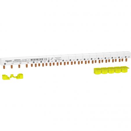 Resi9 XP peigne monobloc 3P+N 63A 18 modules cache dents 5M SCHNEIDER R9PXH418