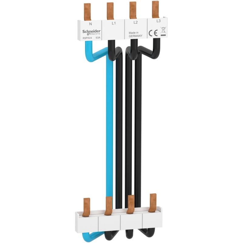 Resi9 XP peigne vertical 3P+N entraxe 150mm câbles préformés SCHNEIDER R9PXV4
