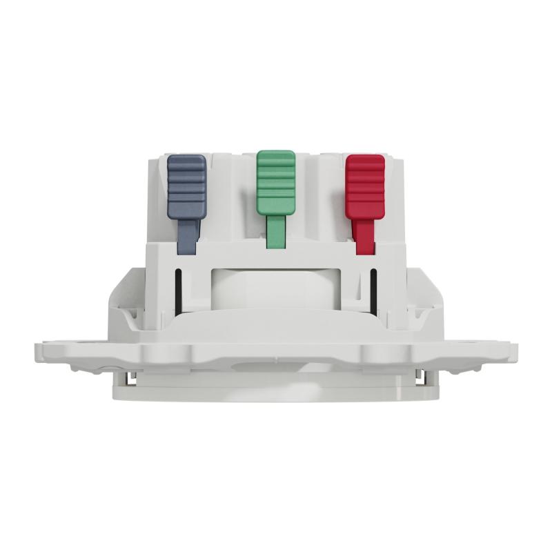 Odace prise de courant 2P+T affleurante blanc connexion rapide SCHNEIDER S520052