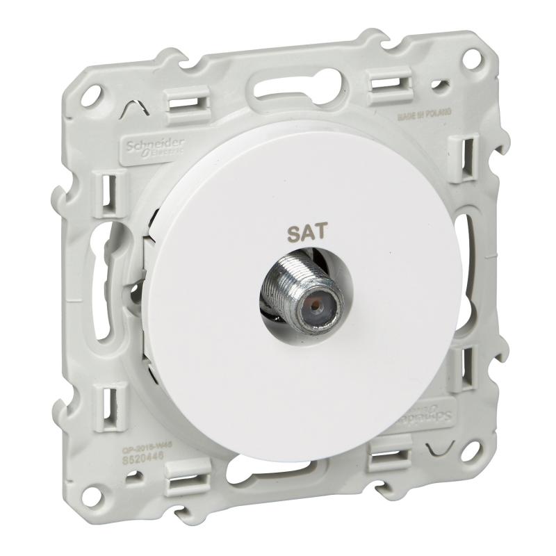 Odace prise SAT Blanc à vis SCHNEIDER S520446
