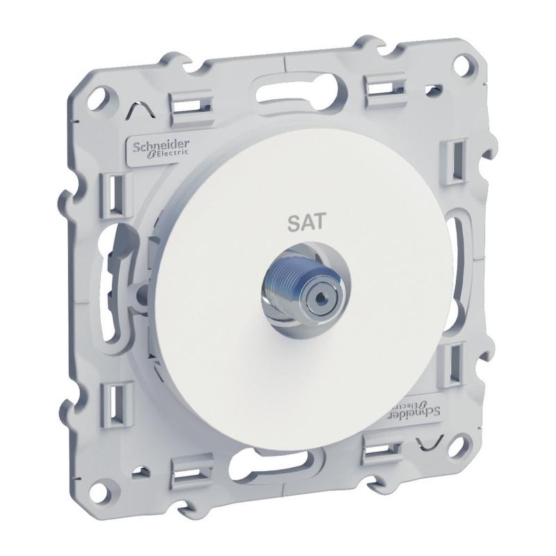 Odace prise SAT Blanc à vis SCHNEIDER S520446