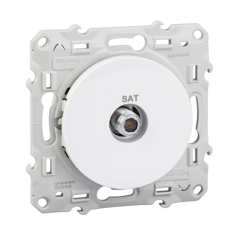 Odace prise SAT Blanc à vis SCHNEIDER S520446