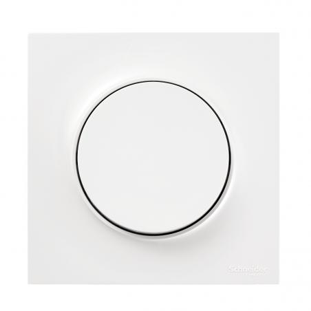 PLAQUE DE FINITION BLANCHE HORIZONTALE OU VERTICALE ENTRAXE 71MM SCHNEIDER ODACE STYL S520702