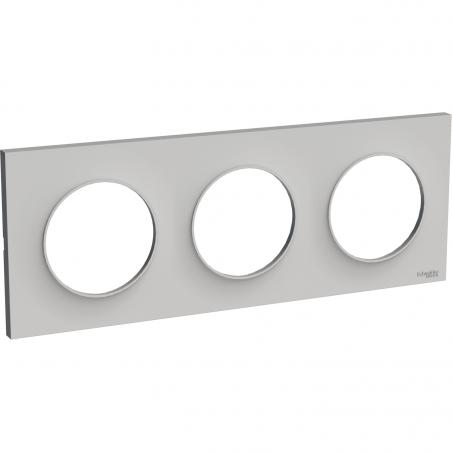 ODACE STYL PLAQUE SABLE 3 POSTES HORIZONTAUX OU VERTICAUX ENTRAXE 71MM SCHNEIDER S520706B1
