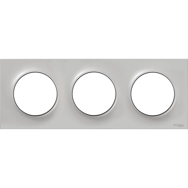 ODACE STYL PLAQUE SABLE 3 POSTES HORIZONTAUX OU VERTICAUX ENTRAXE 71MM SCHNEIDER S520706B1