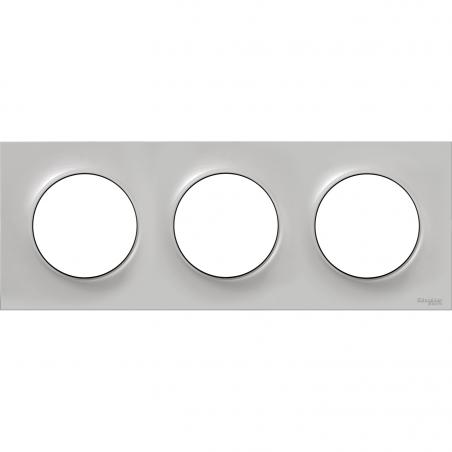 ODACE STYL PLAQUE SABLE 3 POSTES HORIZONTAUX OU VERTICAUX ENTRAXE 71MM SCHNEIDER S520706B1