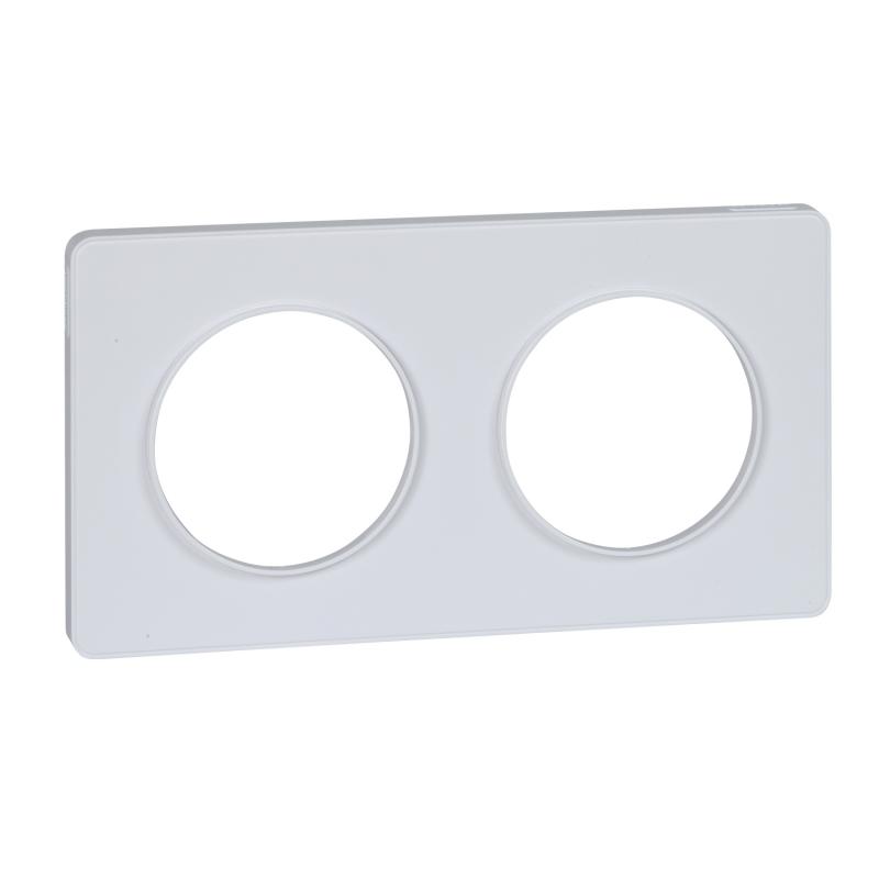 Odace Touch plaque Blanc horiz. ou vert. entraxe 71mm SCHNEIDER
