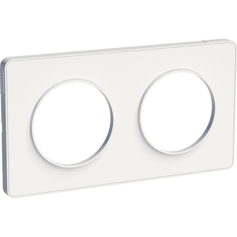Odace Touch plaque Blanc horiz. ou vert. entraxe 71mm SCHNEIDER