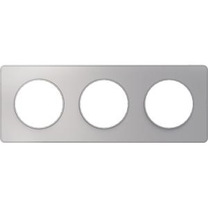 Odace Touch plaque Alu 3 postes horiz. ou vert. entraxe 71mm SCHNEIDER S530806 2