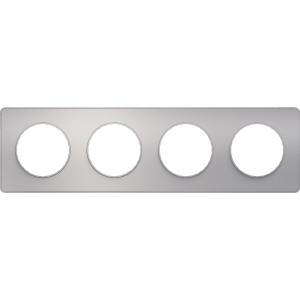 Odace Touch plaque Alu 4 postes horizontale ou verticale entraxe 71mm SCHNEIDER S530808 2