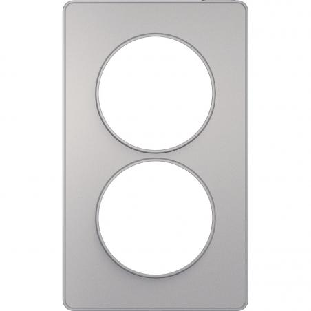 Odace Touch plaque Alu verticaux entraxe 57mm SCHNEIDER