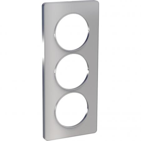 Odace Touch plaque Alu verticaux entraxe 57mm SCHNEIDER