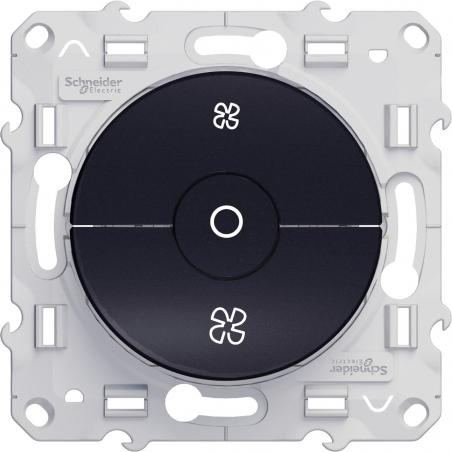 ODACE INTERRUPTEUR VMC ANTHRACITE AVEC POSITION ARRÊT À VIS SCHNEIDER S540243