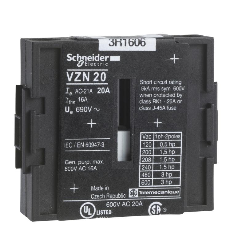 TeSys Mini-Vario pôle principal 20A pour VN-20 SCHNEIDER VZN20