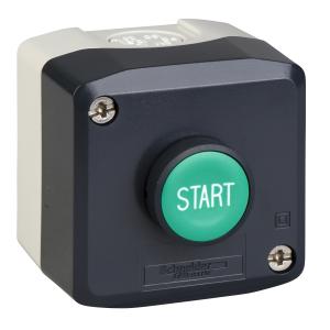 Harmony boite 1 bouton poussoir vert affleurant diam. 22 1F Start SCHNEIDER XALD103 2